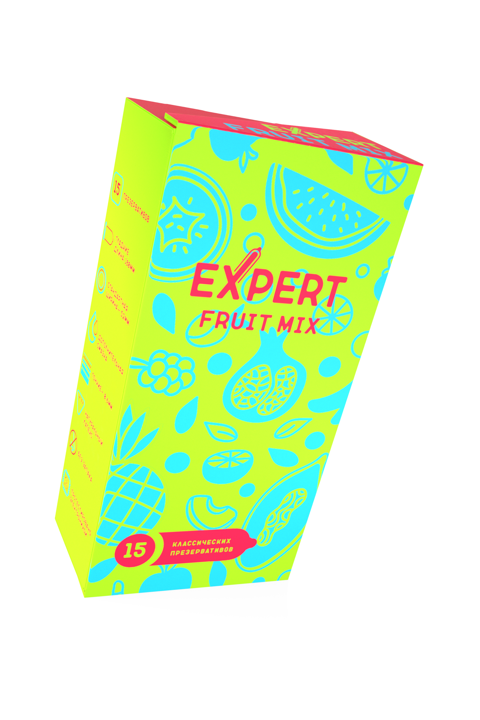 Презервативы EXPERT Fruit Mix, фруктовые ароматизированные, 15 шт