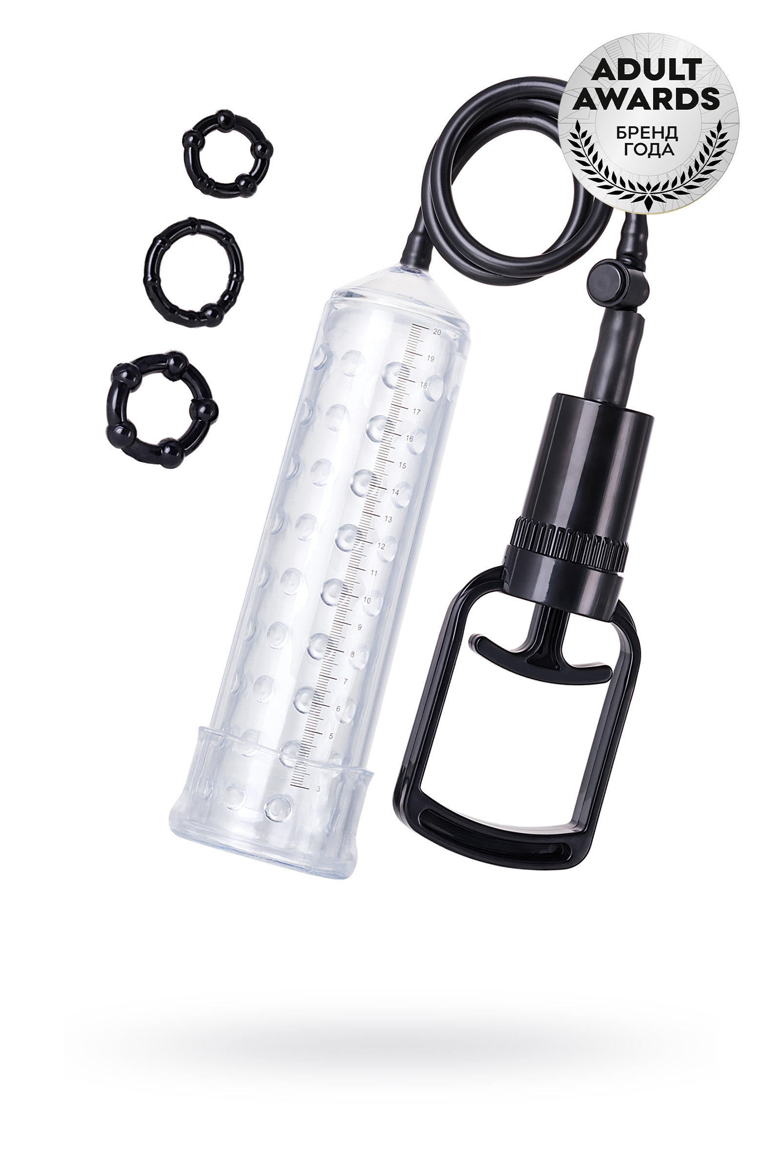 Помпа вакуумная  TOYFA A-Toys, Прозрачная, 23,5 см, Ø 5,7