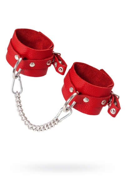 Оковы мягкие Pecado BDSM, с люверсами, красные