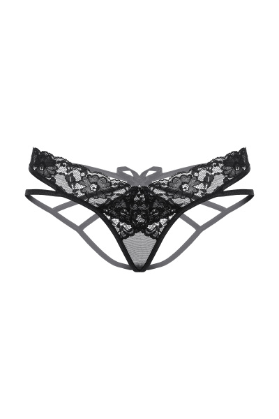 Стринги открытые, черные, M/L