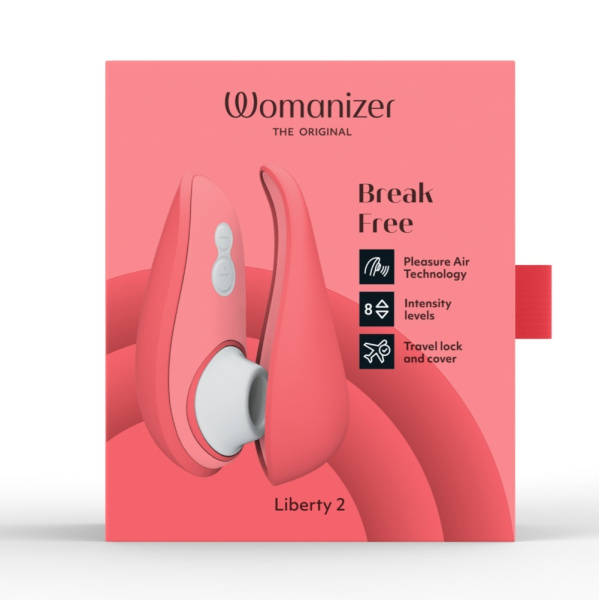 Бесконтактный клиторальный стимулятор Womanizer  Liberty2,розовый