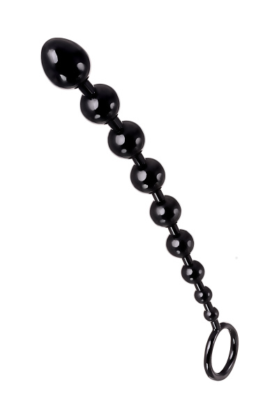 Цепочка анальная TOYFA A-Toys, черная, 23,2 см, Ø 2,7