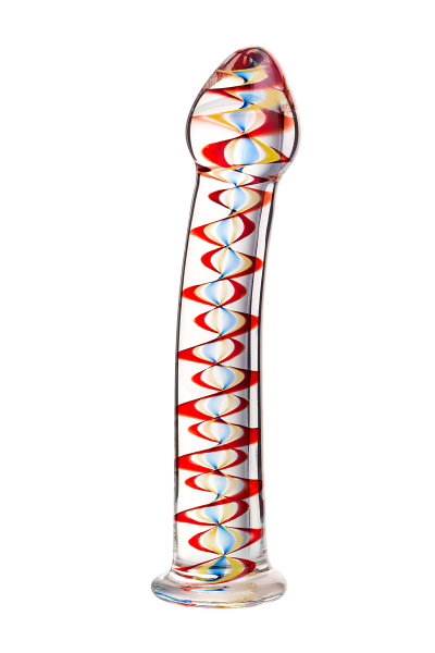 Фаллоимитатор Sexus Glass,стекло, прозрачный, 18 см