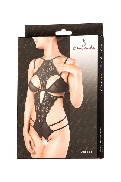 Боди эротическое Erolanta Lingerie Collection с кружевным жабо (42-44)