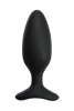 Анальная втулка Lovense Hush 2 (M), силикон, черная, 12,1 см