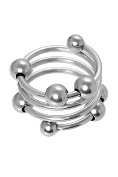 Кольцо под головку пенисаTOYFA Metall, металл, серебристое, Ø 3,2 см