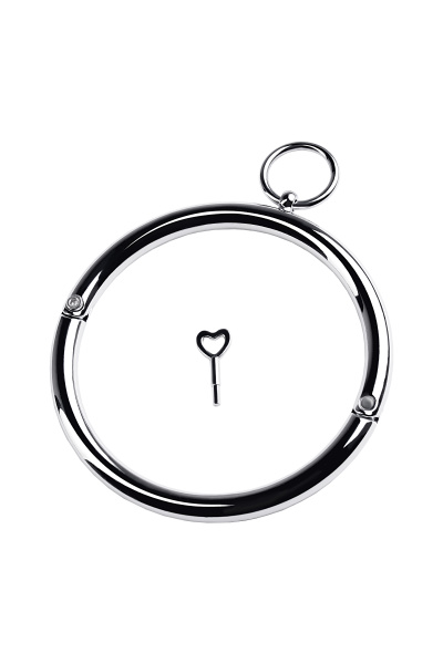 Ошейник металлический с кольцом маленький,TOYFA Metal,