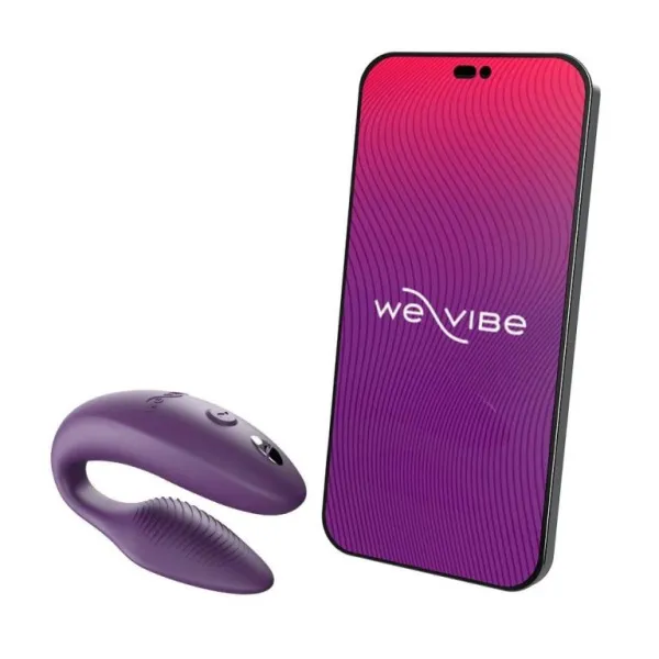 Вибратор для пар WE-VIBE Sync NEW пурпурный,силикон,7,5 см.