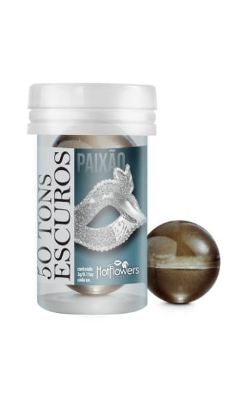 Лубрикант 50 TONS PASSION на масляной основе в виде 2-х шариков с разогревающим эффектом.