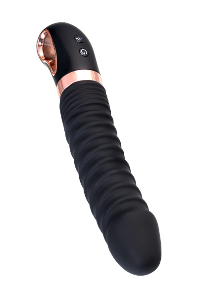 Вибратор  нереалистичный  WANAME D-SPLASH HURRICANE, силикон, чёрный, 22,5 см