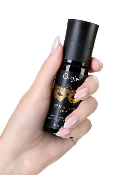 Комплект для эротического массажа  Orgie Pear Lust Massage (силиконовый массажный гель + жемчужное ожерелье), 30 мл