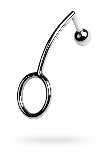 Насадка с анальной втулкой, TOYFA Metal, серебристая , 22,0 см, Ø 3,0