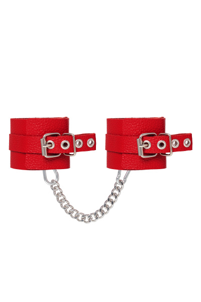 Оковы мягкие Pecado BDSM, с люверсами, красные