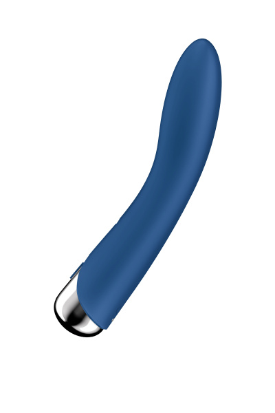Вибратор для точки G  с ротацией Satisfyer Spinning Vibe 1, силикон, синий, 17,8 см