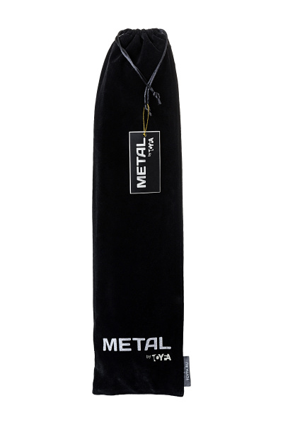 Анальная втулка TOYFA Metall  с бело-розовым хвостом, металл, серебристый, 45 см, Ø 2,7 см, 110гр