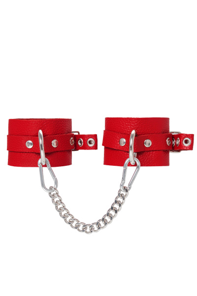 Оковы мягкие Pecado BDSM, с люверсами, красные