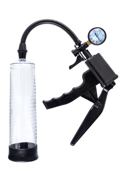 Механическая помпа для пениса Sexus Men Training Viggo, ABS-пластик, черная, 20 см