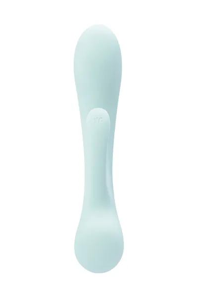 Нереалистичный вибратор Satisfyer Triple Oh, силикон, голубой, 24 см