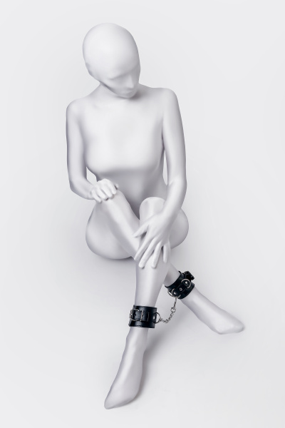 Поножи Anonymo.PU кожа, черные, 26,5 см