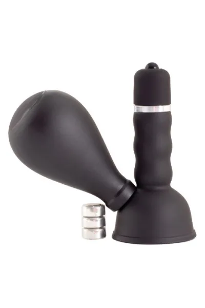 Вибратор на сосок с грушей Черный 8 см. Ø 3,5